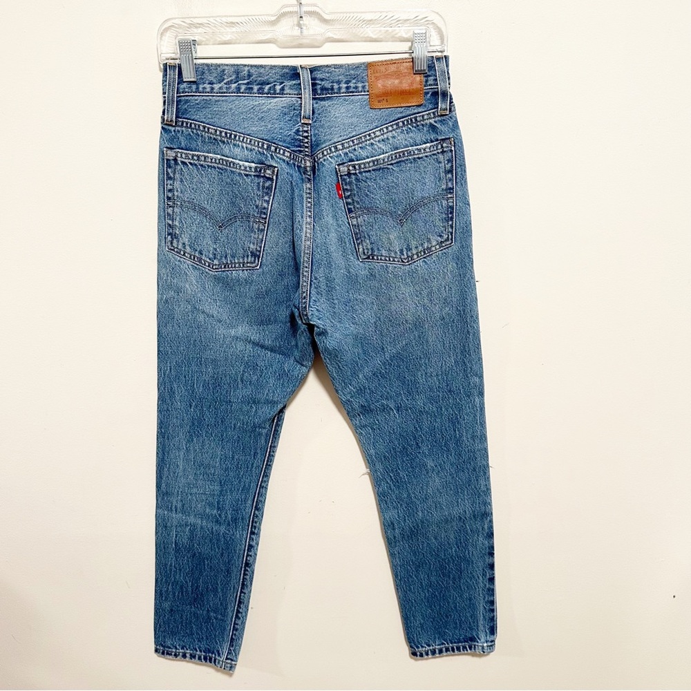 Levi's Selvedge High Rise Button Front Distressed Jean - Picture 9 of 9
